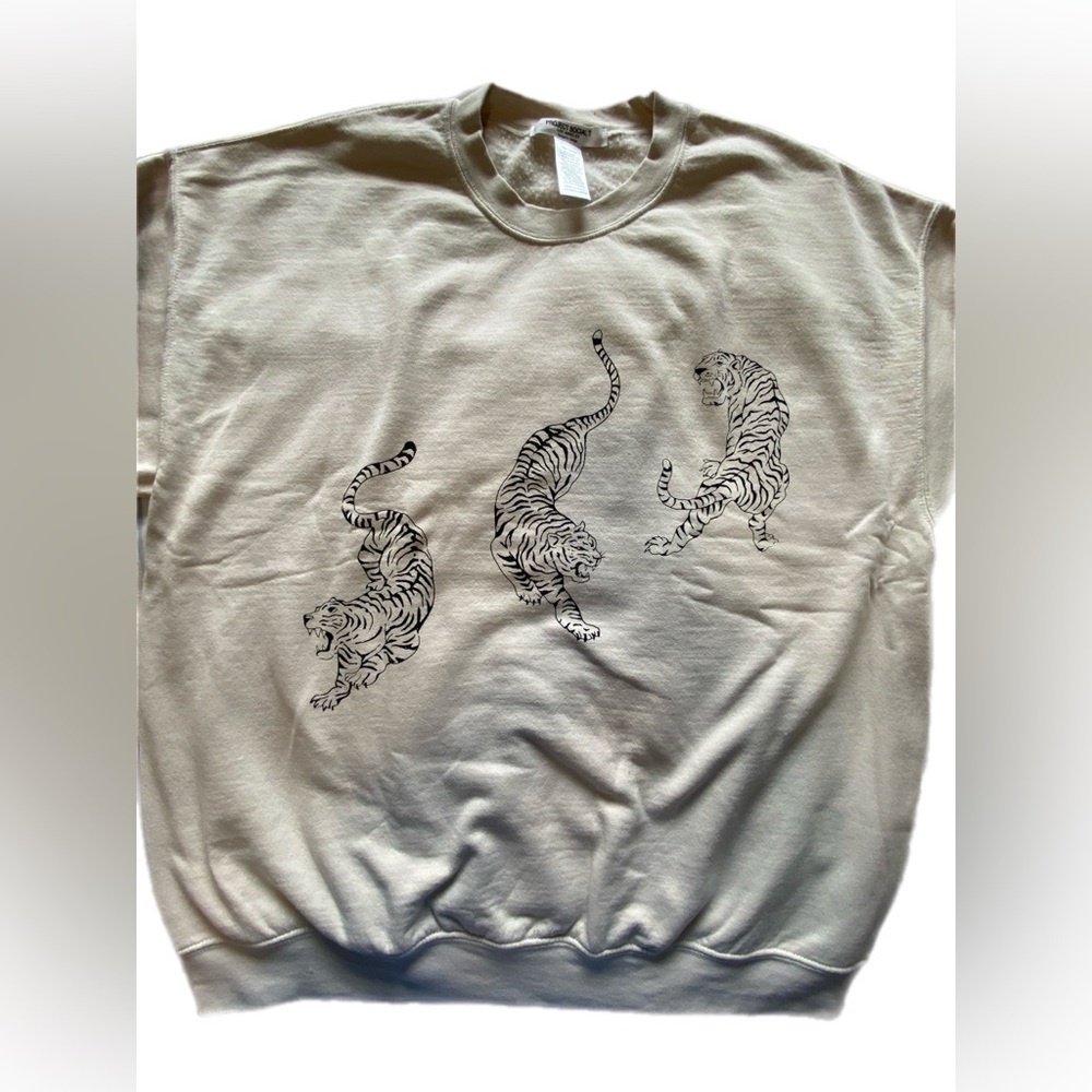 Project Social T TIGERS OVERSIZED
SWEATSHIRT - BRUSHED BONE L/XL NWOT - Picture 9 of 12